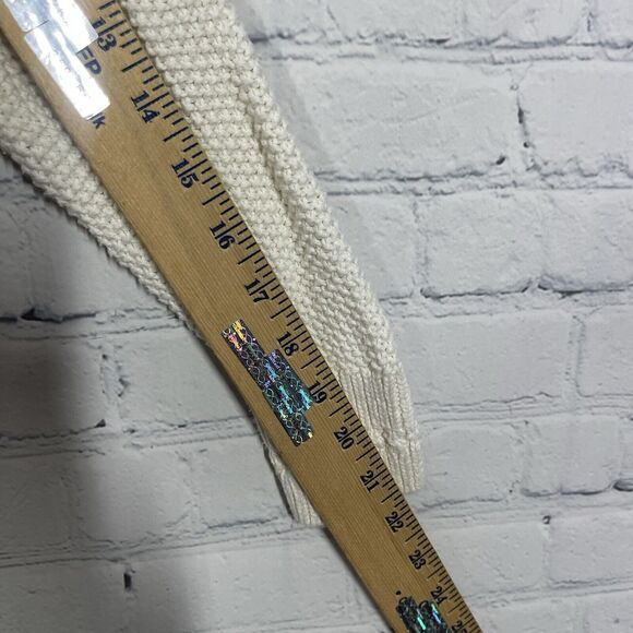 Talbots Knit Ivory Sweater Women Petite Small Button Ballon Sleeve Cable Knit - Picture 10 of 12